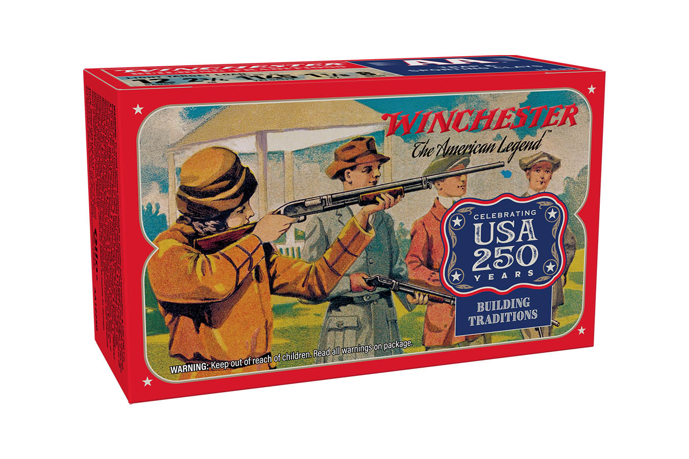 WINCHESTER AMMO 12-Gauge 2.75 In 1 1/8oz 8 Shot America 250th Anniversary Ed. 10/Box